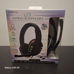 GAMEPRO Gaming Headphones - RGB, Boom Mic, Multi-Platform Compatible (Brand New)