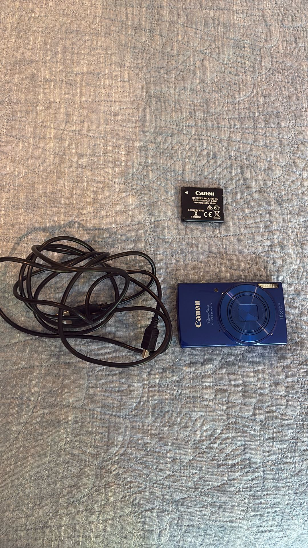 Canon PowerShot ELPH 190 IS Digital Camera 20MP 10x Wi-Fi Blue