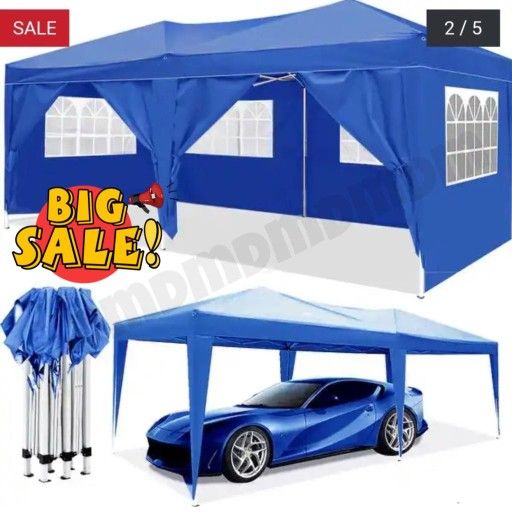 10´x20´ Pop up Canopy with 4 Removable Sidewalls,...