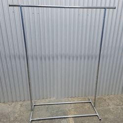 Adjustable Rolling Clothes Garment Rack 51"-72" L x 62" H