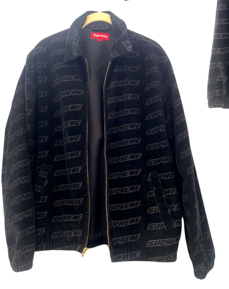 Supreme Black corduroy jacket 