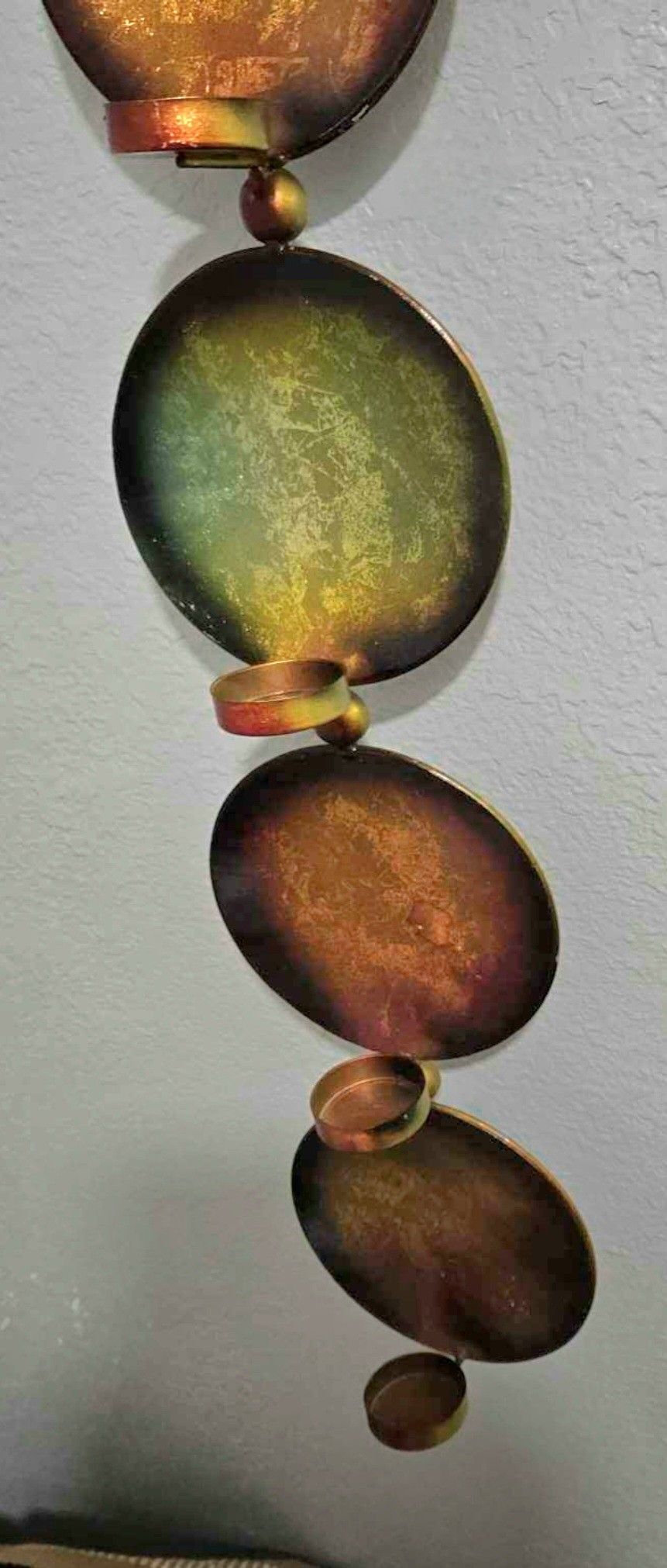 Beautiful COPPER vintage verticle candle holder with tealight candles included.