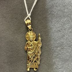 14k St Judas Pendant 