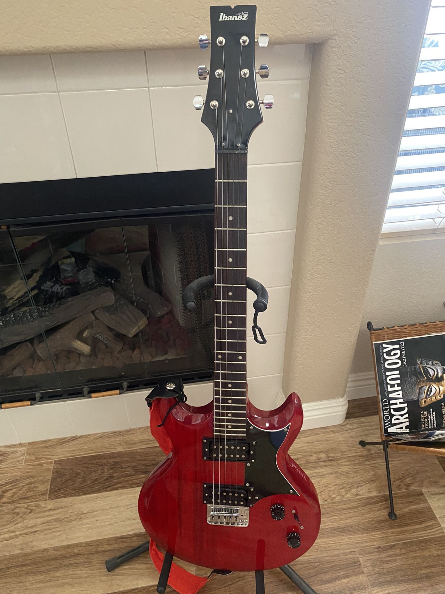 Ibanez Red GiO Double Cutaway Electric Guitar