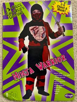 Ninja Warrior Halloween Costume size 8-10