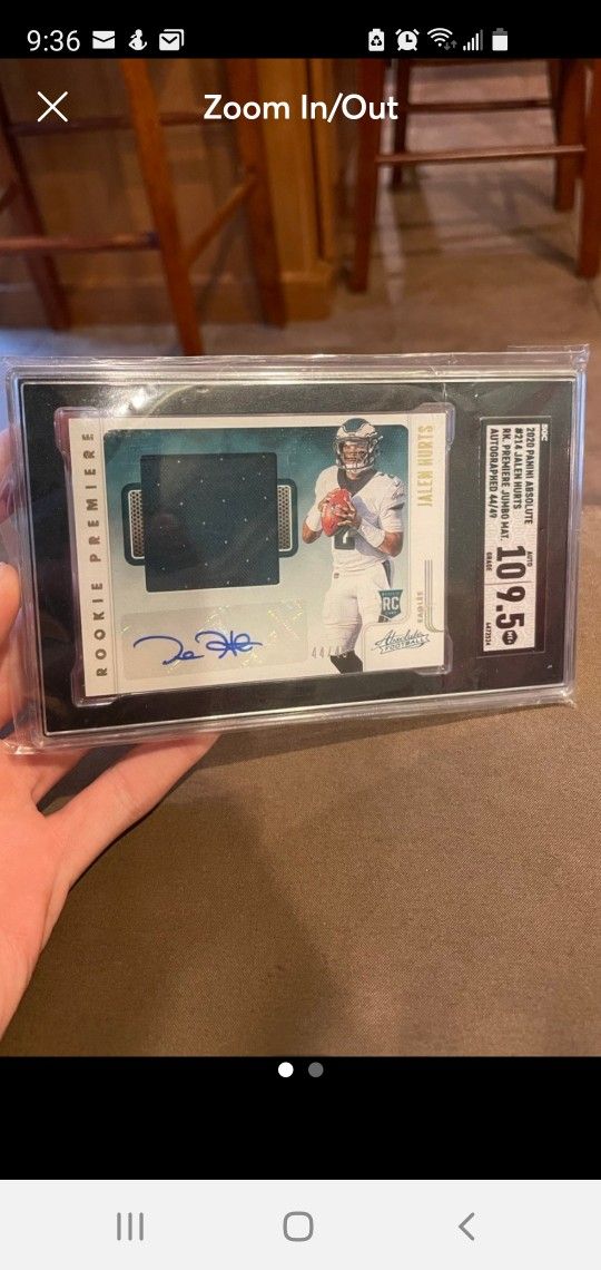 2020 Panini Absolute Jalen Hurts RPA /49 SGC 9.5/10