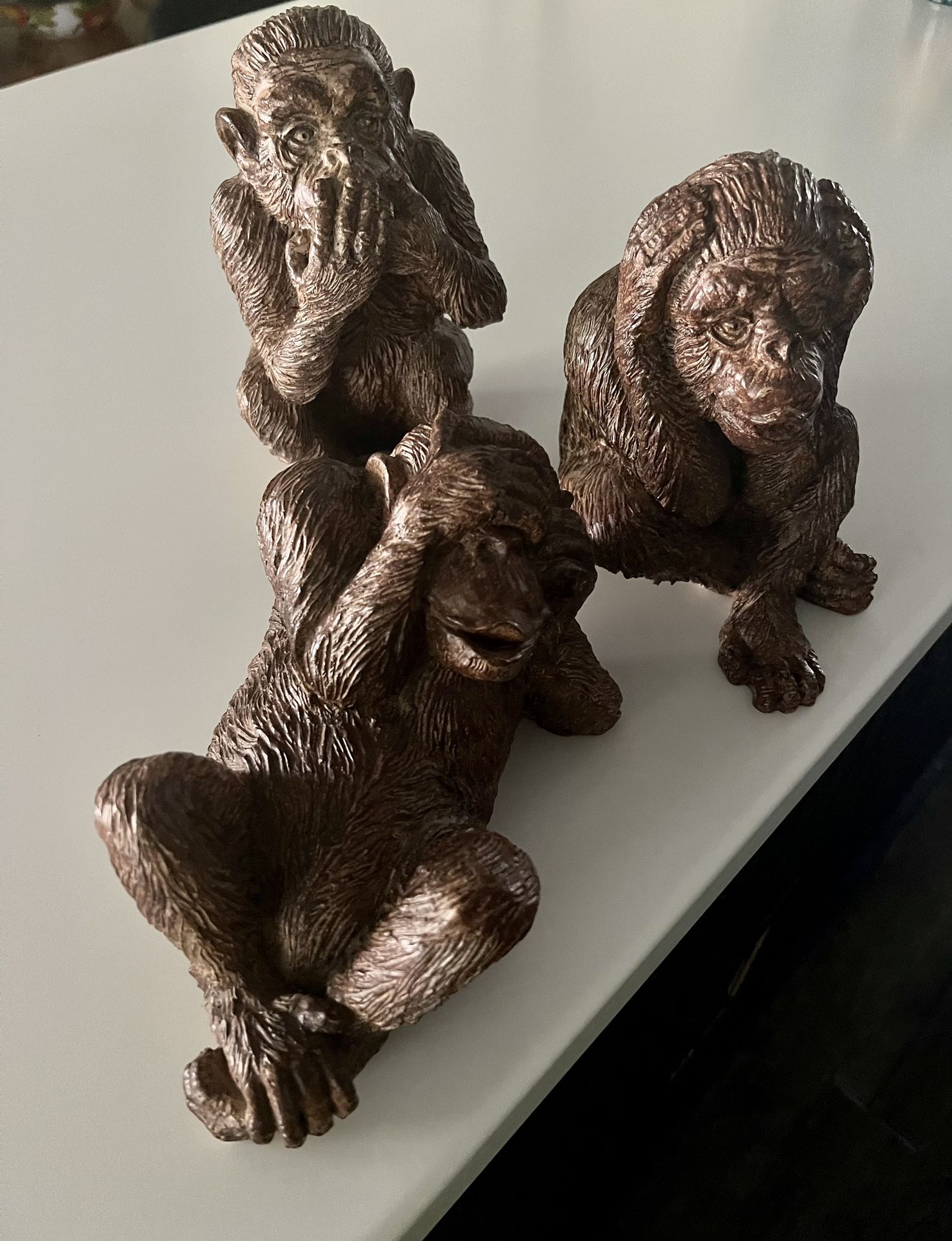 See Hear Speak No Evil Monkey Figurines 