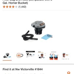 Bucket Head 5 Gallon 1.75 Peak HP Wet/Dry Shop Vacuum Powerhead