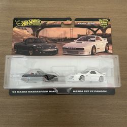 Hot Wheels Premium 2 Pack '04 Mazda Mazdaspeed Miata - Mazda RX7 FC Pandem