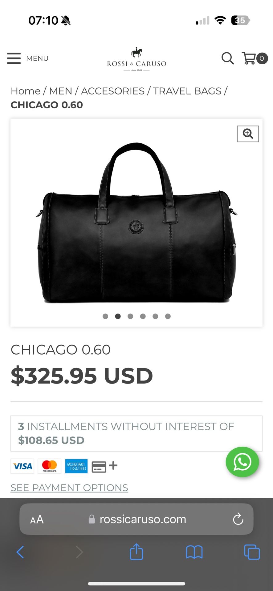 Rossi & Caruso - High Quality Premium Leather Weekend Bag