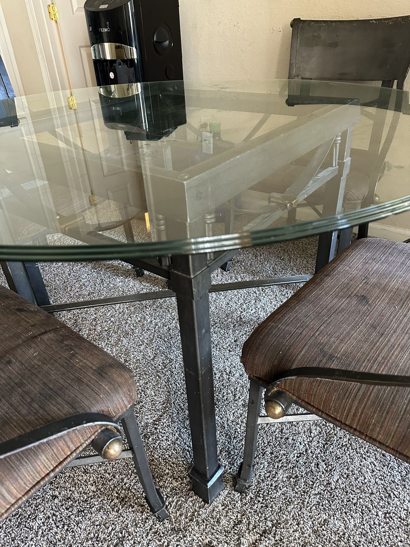 48” Glass Dining Table