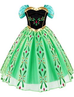 Girls Anna Frozen Princess Costume Dress size 7-8 years