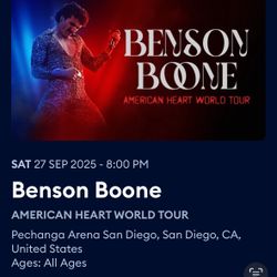 Benson Boone | San Diego 9/27 | 2 Tickets