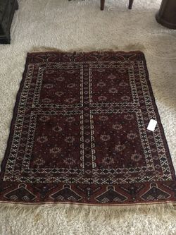 Antique Turkomrn Aghkal rug 4.6 X 6