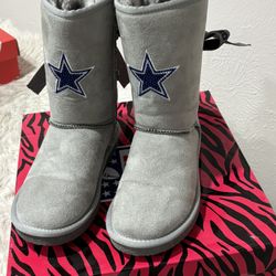 Grey Cowboy Boots Size 6