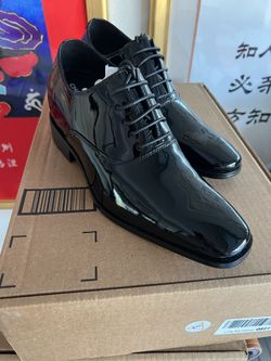 us6.5 Men Elevator Shoes get Taller 7cm Patent Leather Oxford 