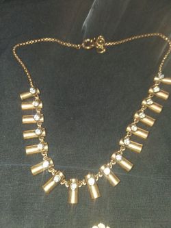 Gold-Tone Crystal Statement Necklace