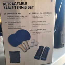Sharper image table tennis set