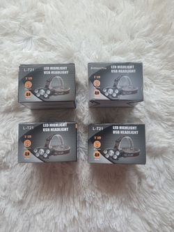 LED Highlight USB Headlight Bundle, New
