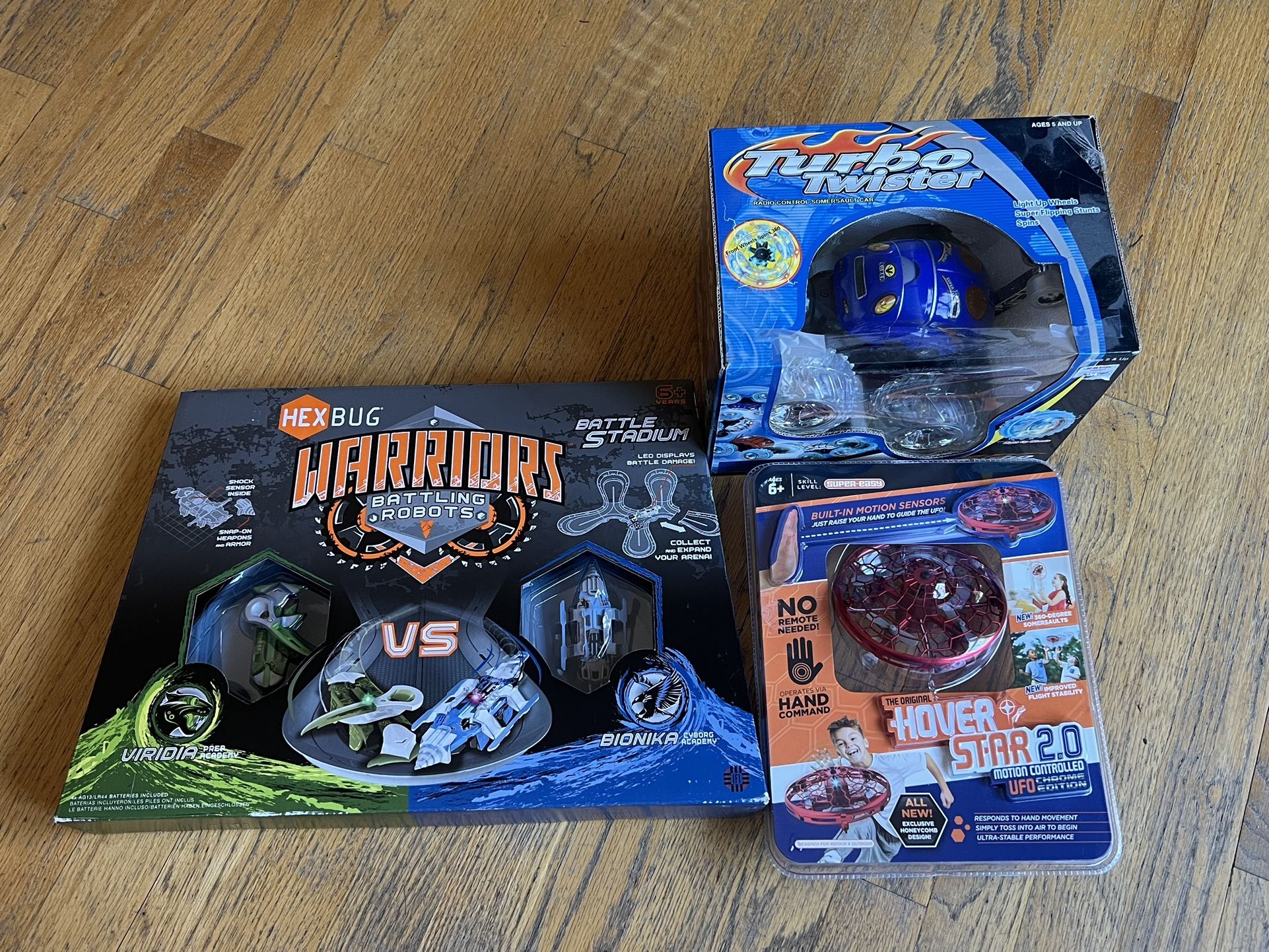 Boys Toy Lot Hex Bug, Turbo Twister, Hover Star