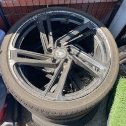 Three 20’inch Rims And Tires