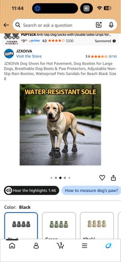 JZXOIVA Dog Boots Waterproof Paw Protectors for Medium Dogs