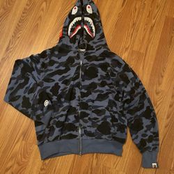 Bape camo navy blue Zip up
