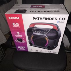New ION Audio Pathfinder™ Go – Portable All-Weather Bluetooth®-Enabled Speaker with Premium Wide Sound.  