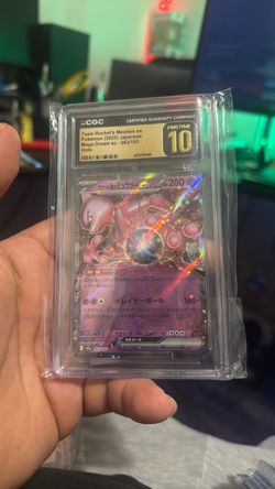 CGC Pristine 10 Team Rocket's Mewtwo ex Japanese Holo