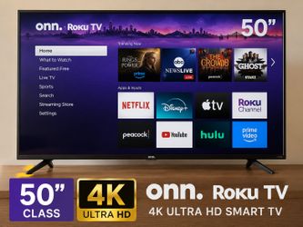 Roku Smart TV 50" with remote/guide