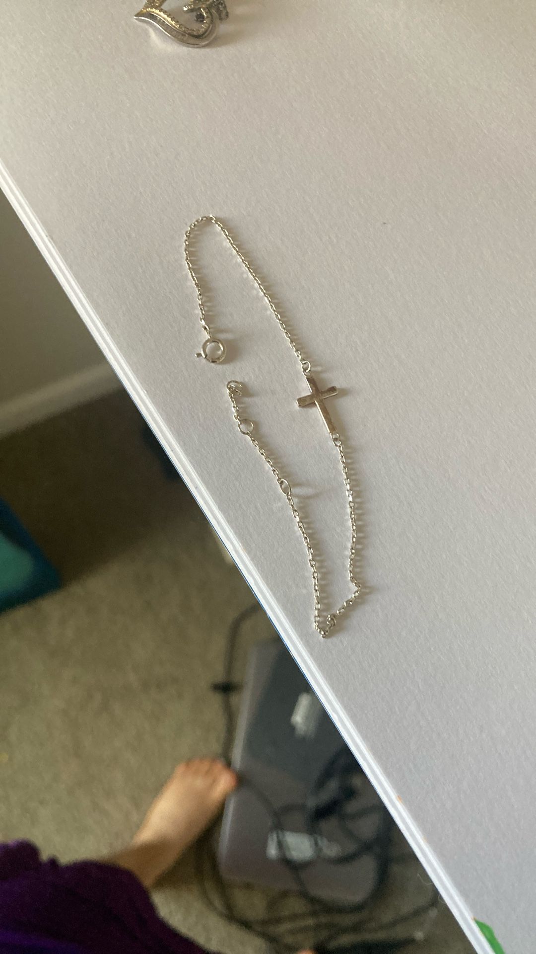 Sterling Silver Bracelet With A Cross