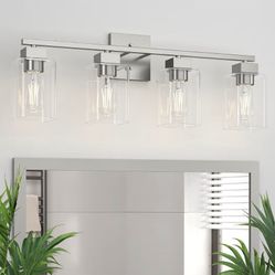 🚨 NEW 4-Light Bathroom Vanity Light (26”) – Brushed Nickel Modern Fixture – $55 TODAY 🚨