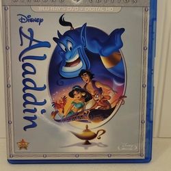 $5 DISNEY BLU RAY MOVIE. ALADDIN. BLU RAY / DVD ONLY. NO DIGITAL. $5 OR TRADE FOR A MOVIE TITLE I DO NOT ALREADY OWN.