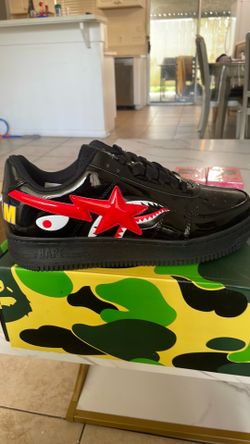 black and red bape stas size 10