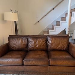 REAL BERNHARDT LEATHER SOFA