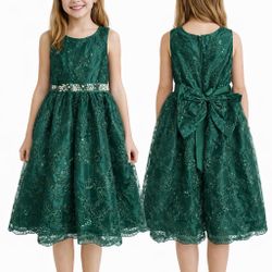 Sweet Kids Collection Girls Dress | Size 8 | Emerald Green | Very Good Condition