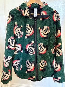 Disney Green Santa Mickey Mouse Fleece