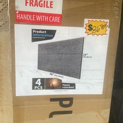 Art3dwallpanels 1.18 in. x 23.6 in. x 48.4 in. Gray Stone Texture Finish Square Edge PU Decorative Wall Paneling (4-Pack