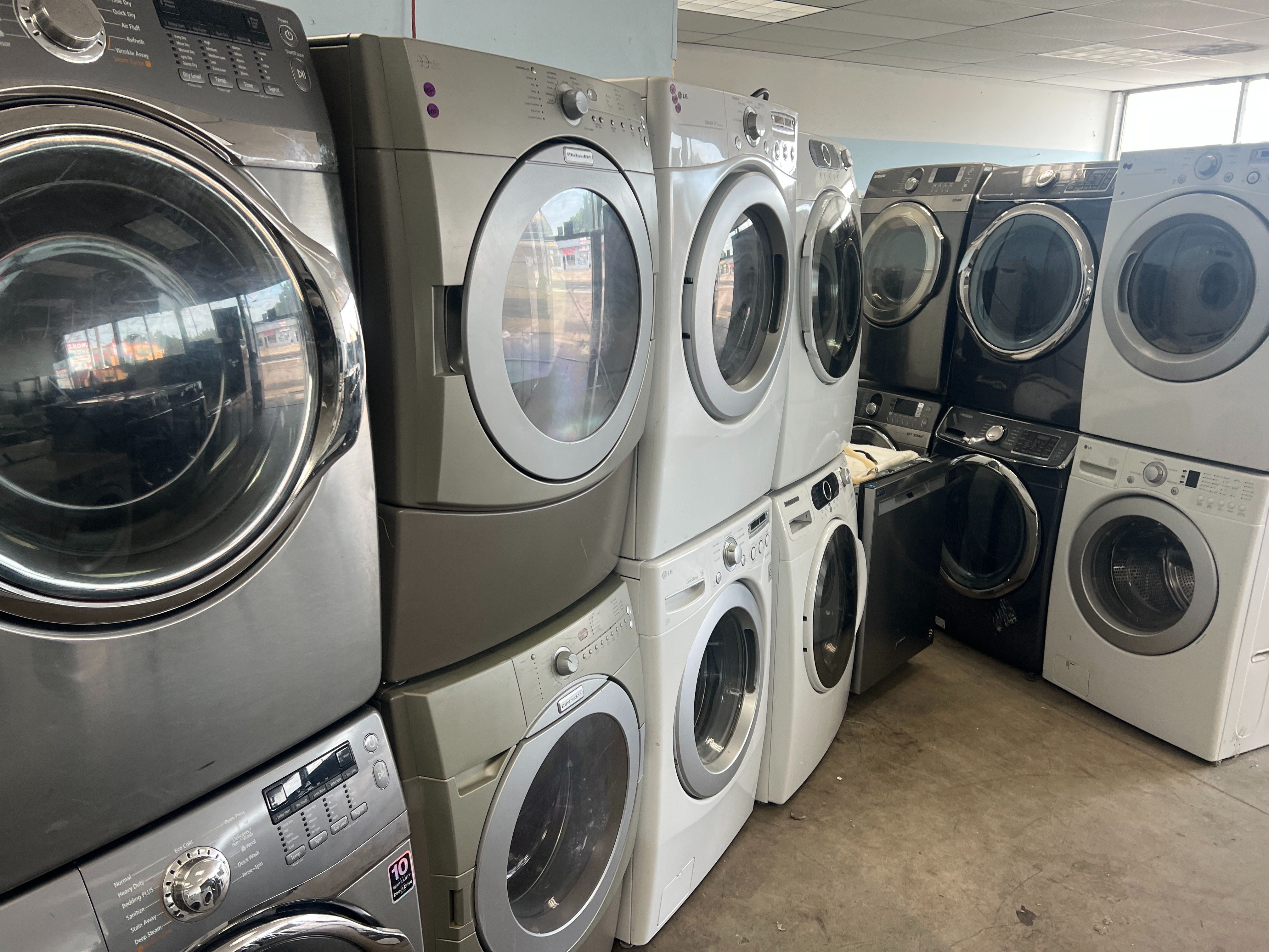 USED STACKABLE/FRONT LOADER WASHER AND DRYER SETS -FREE DELIVERY -120 DAY WARRANTY