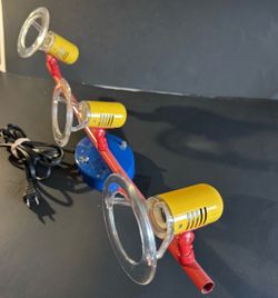 Vintage Memphis style Milano 3 bulb track light