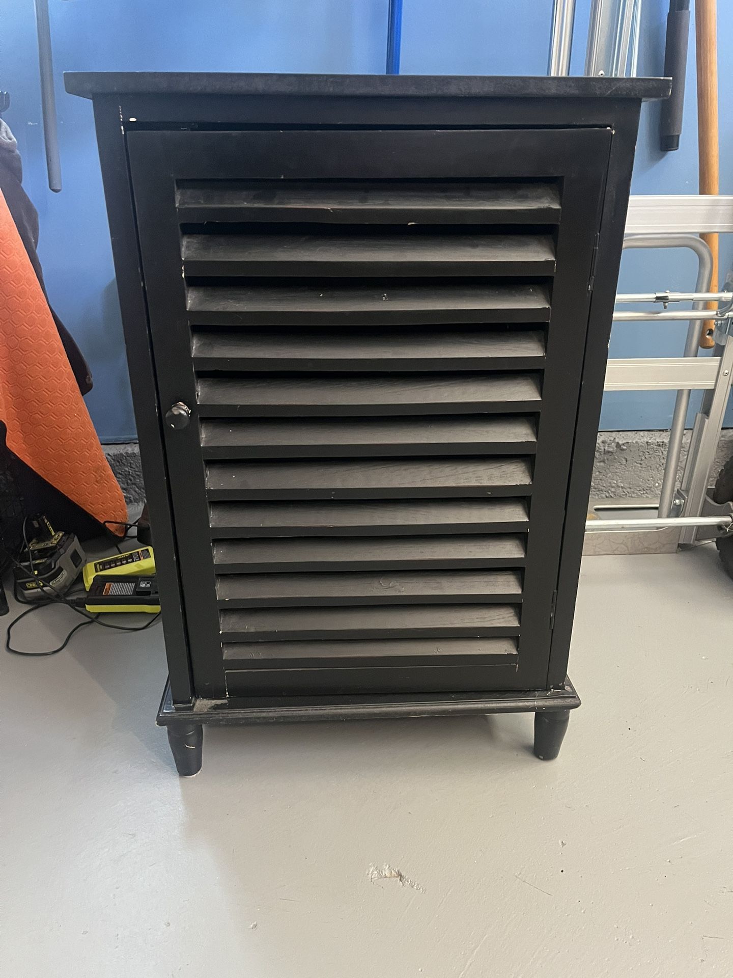 Black Storage Cabinet With Shelf