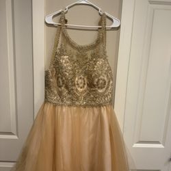 Short Gold Party Dress 