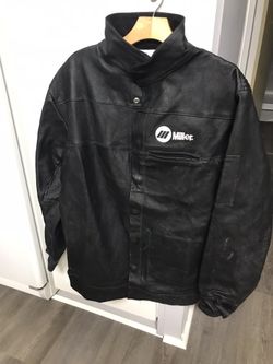 Miller Welding Grain, Leather Jacket, Size Xl