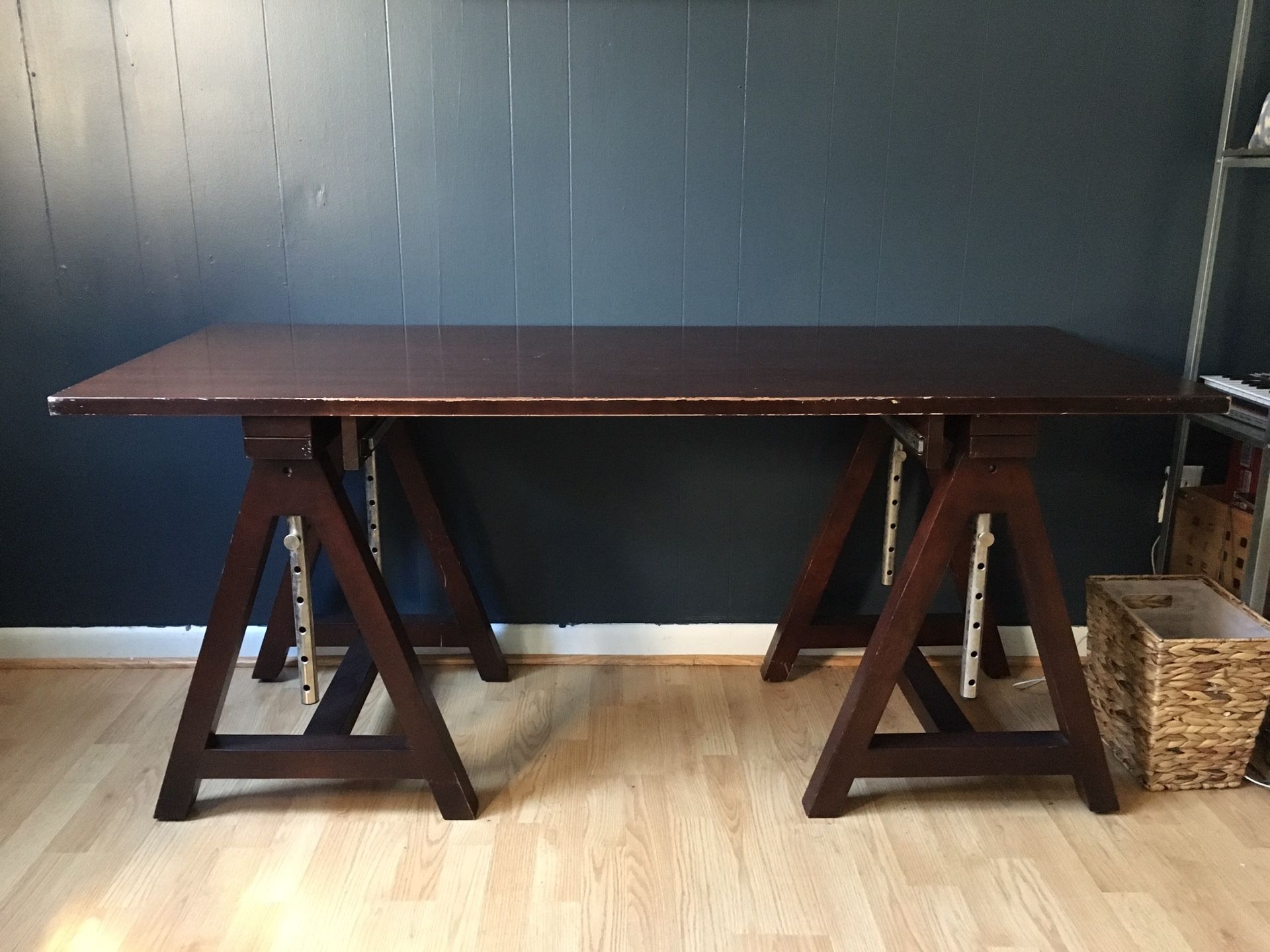 Vintage adjustable height desk