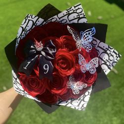 Burgundy Ribbon Bouquet 