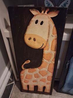 Giraffe and elephant wall decor