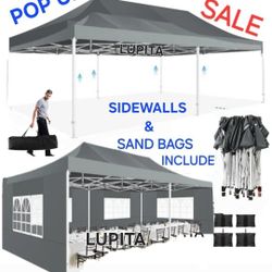 10x20 Waterproof Easy Up Canopy Tent With Side Walls Gazebo Wedding Party Pop Up Tent Canopy- (FOR SALE) Carpa
