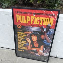 Pulp Fiction Movie Poster With Frame 