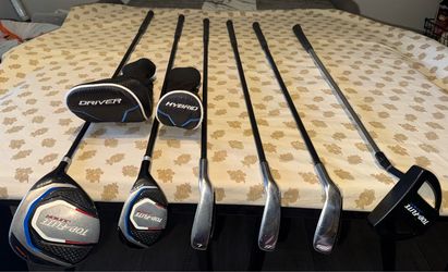Top Flite Junior Golf Club Set Driver Hybrid 7I 9I SW Putter Stand Bag RH Kids