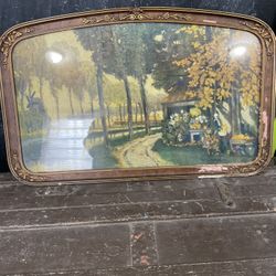 Vintage Louis Seybold “Green To Gold” Antique Framed Classic Beauty 